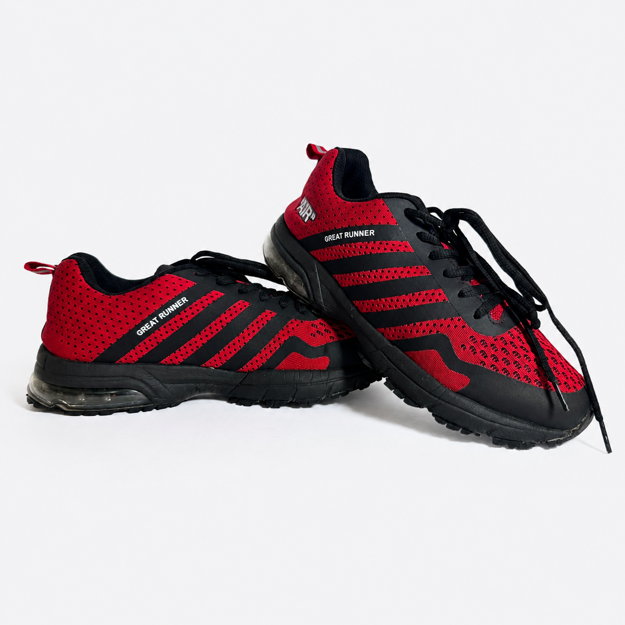Great Runner Red & Black Sports Shoes