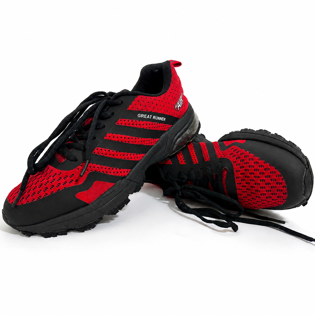 Great Runner Red & Black Sports Shoes