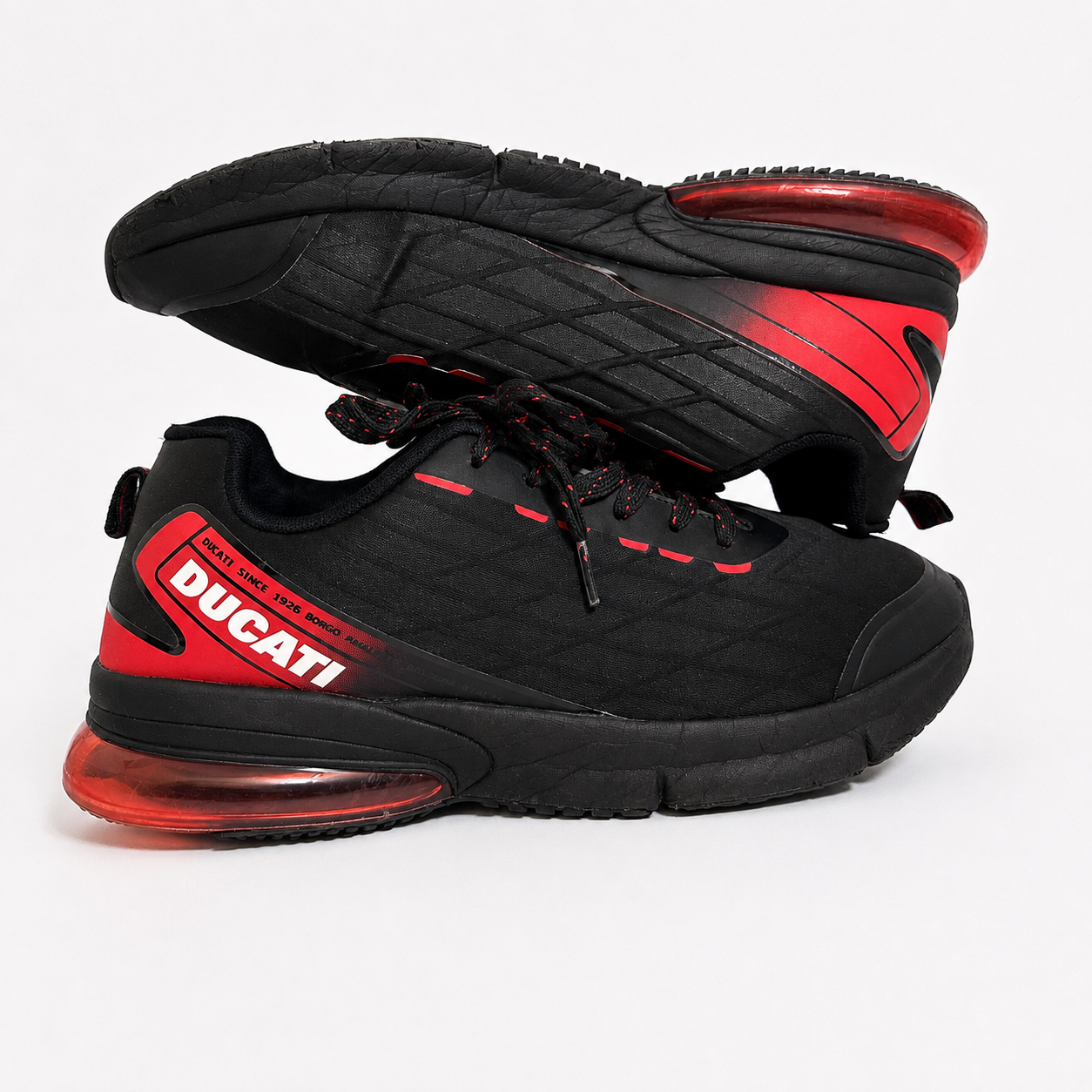 Ducati Air Cushion Sports Sneakers – Black & Red