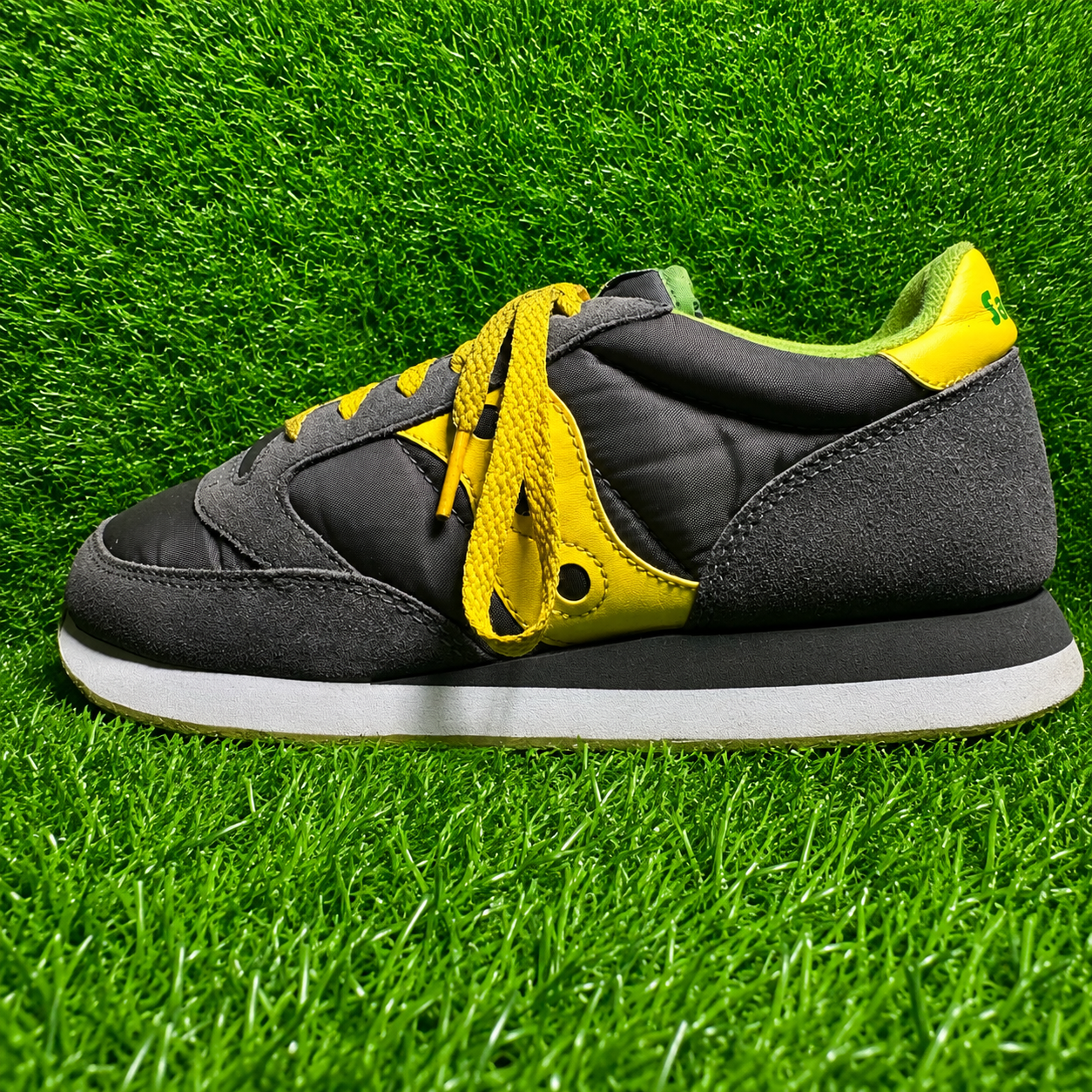 Gray & Yellow Casual Sports Sneakers for Men