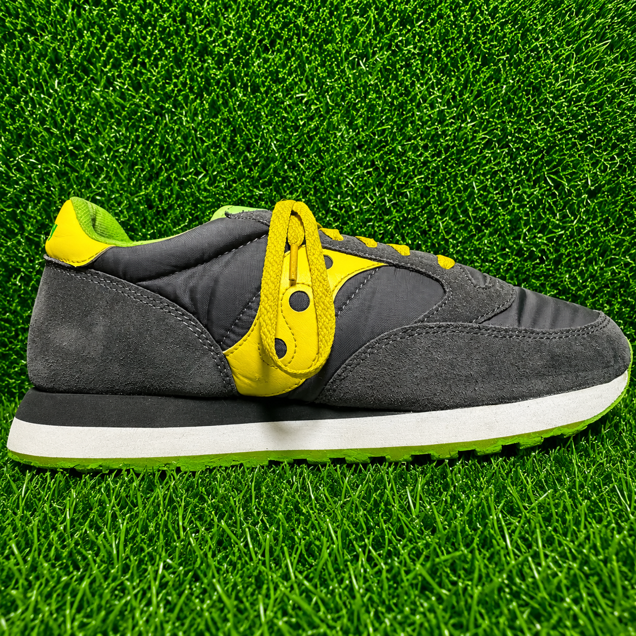 Gray & Yellow Casual Sports Sneakers for Men