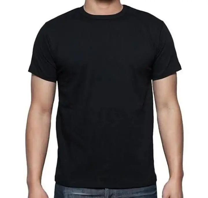 T Shirt Plain Black Colored